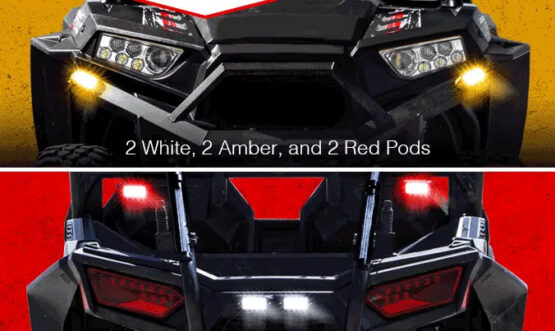 6 Piece Standard UTV Turn Signal, Brake Light & Horn Kit - Image 2