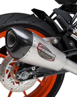 Yoshimura Alpha T Stainless Slip-On Exhaust Silver Fits 17-20 KTM RC390/390 Duke