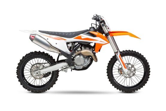 Yoshimura RS4 Aluminum Slip-On Exhaust Silver Fits 19-20 KTM/Husqvarna 250/350 - Image 2