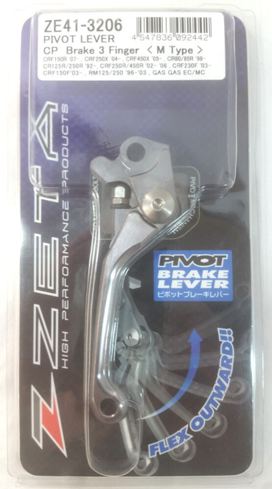 Zeta Pivot CP CNC Shorty Brake Lever Gray ZE41-3206 - Image 3